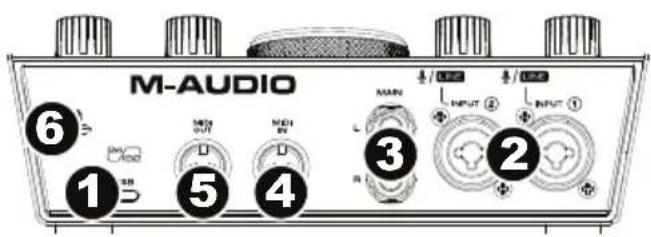 M-AUDIO AIR 192|6 - Panneau arrête - 1
