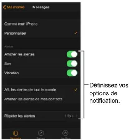 APPLE Watch v1.0 - Consulter des messages et y répondre - 2
