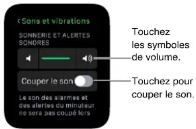 APPLE Watch v1.0 - Ajuster la luminosité, la taille du texte, lessons et les vibrations - 2