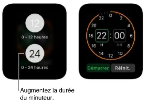 APPLE Watch v1.0 - "Règle un minuteur pour dans 20 minutes." - 2