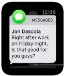 APPLE Watch v1.0 - Consulter des messages et y répondre - 1