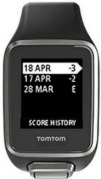 TOMTOM Golfer 2 SE - Consulter les scores precedents - 1