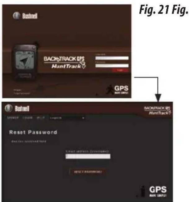 BUSHNELL BackTrack HuntTrack - Connexion / modification du MOT de PASSE - 1