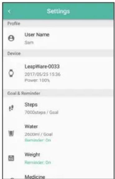 ACER Leap Ware L05 - Paramètres du Leap Ware - 2