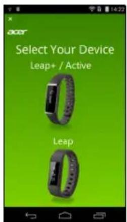 ACER Leap Active W1C - Abbinamento del dispositivo Leap e del telefono - 2