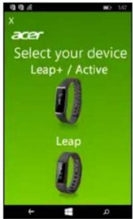 ACER Leap Active W1C - Pair your Leap device and phone - 2