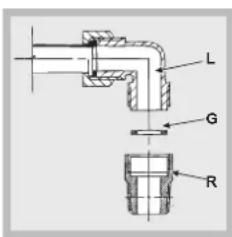 HOTPOINT-ARISTON TQG 751 WHA(BK) - Anschluss mittels eines starren Anschlussrohres (Kupfer oder Stahl) - 1