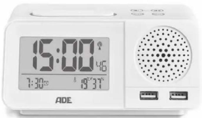 ADE CK 1709 - DCF-Radiowecker mit Smartphone-Ladefunktion - 1