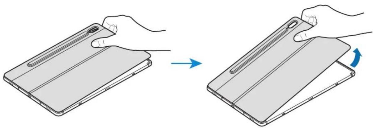 SAMSUNG EFDT860 - De cover/standaard losmaken - 1