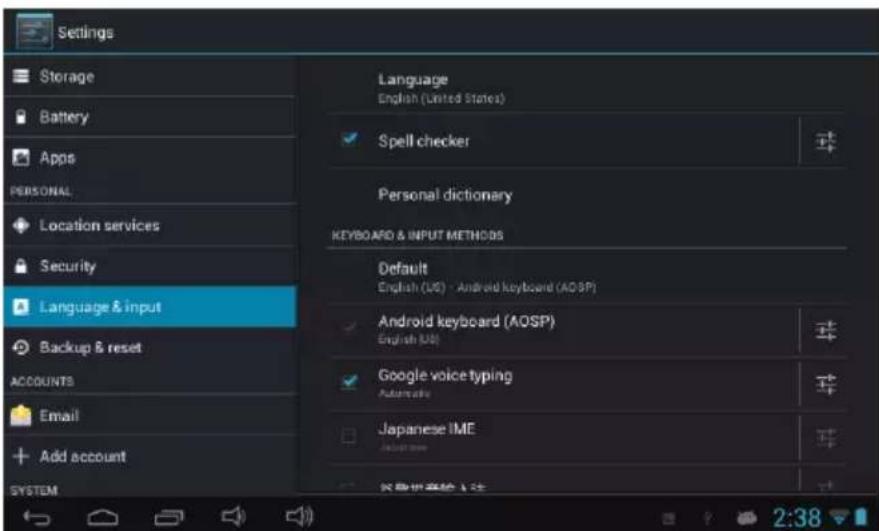 Proscan PLT7045K - Langue et saisie - 1
