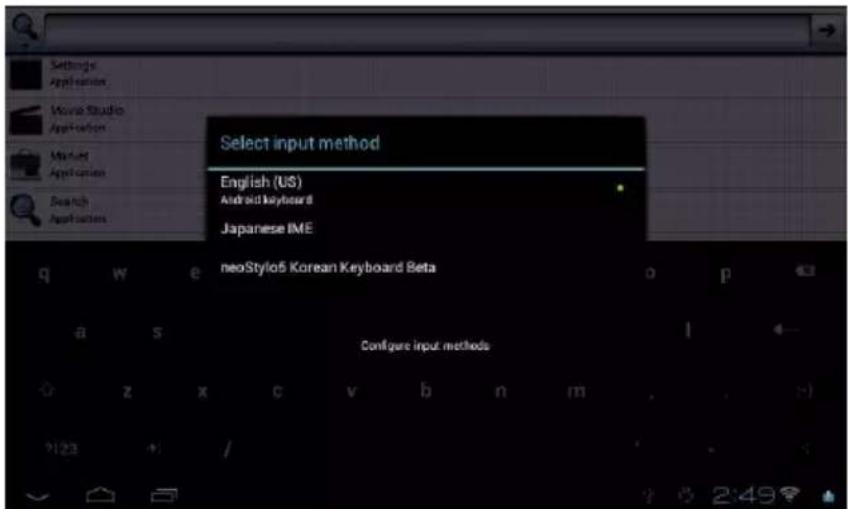 Proscan PLT7045K - Changer de méthode de saisie - 1