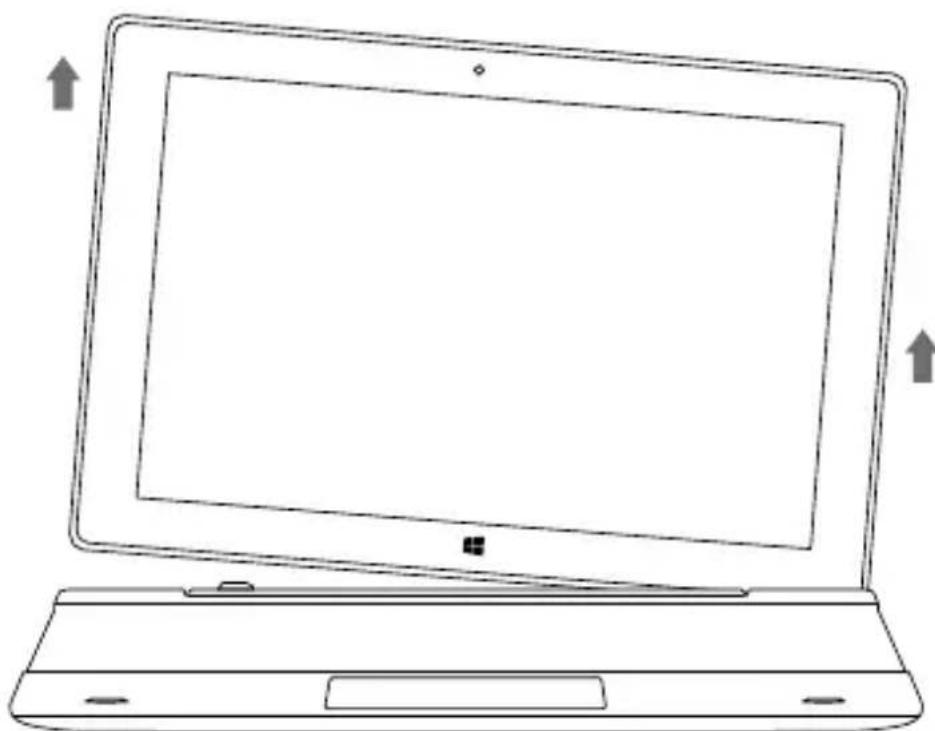 TrekStor SurfTab Twin 11.6 464 - Décrochage de la tablette du clavier - 1