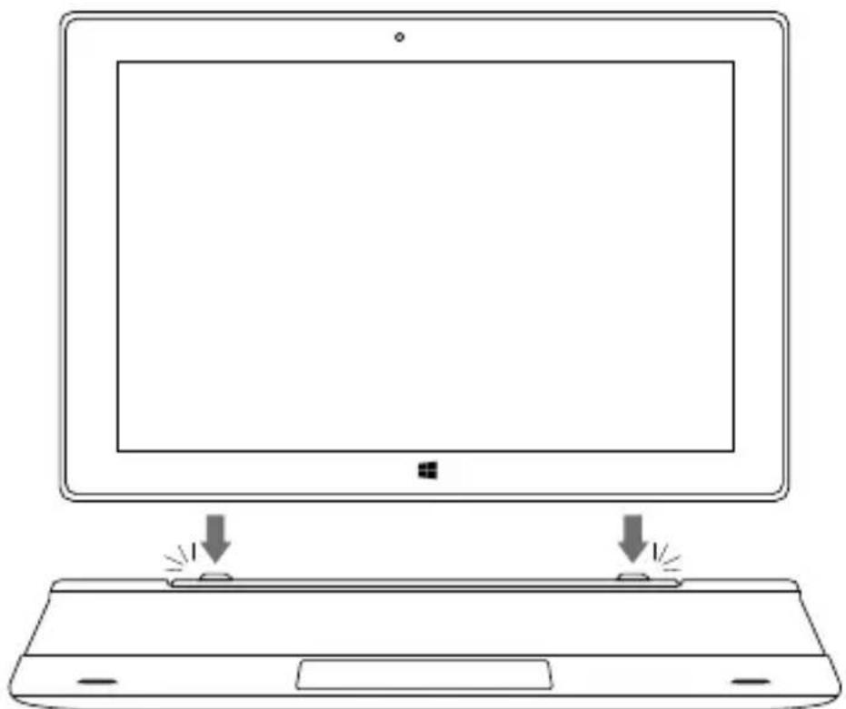 TrekStor SurfTab Twin 11.6 464 - Pose de la tablette sur le clavier - 1