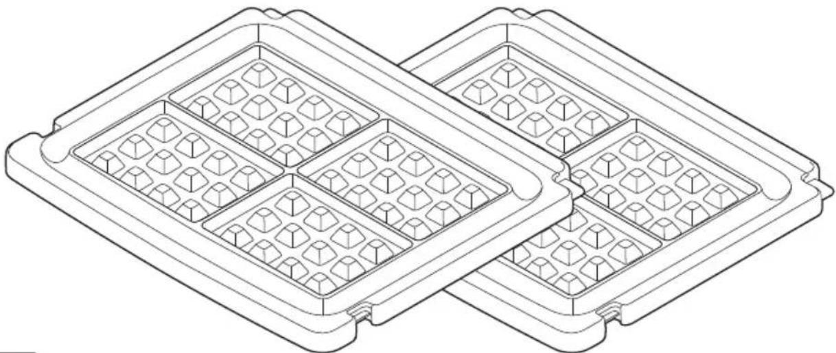 SAGE the BBQ & Press Grill SGR700 - Piastre per waffle (vendute separatamente) - 1