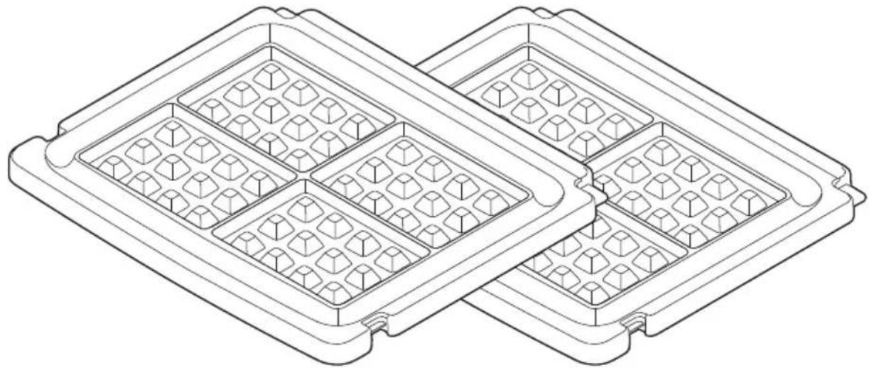 SAGE the BBQ & Press Grill SGR700 - Waffle Plates Accessory (Sold Separately) - 1