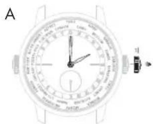 Girard-Perregaux Laureato 810153243232A - Second fuseau horsaire (heure locale) - 5
