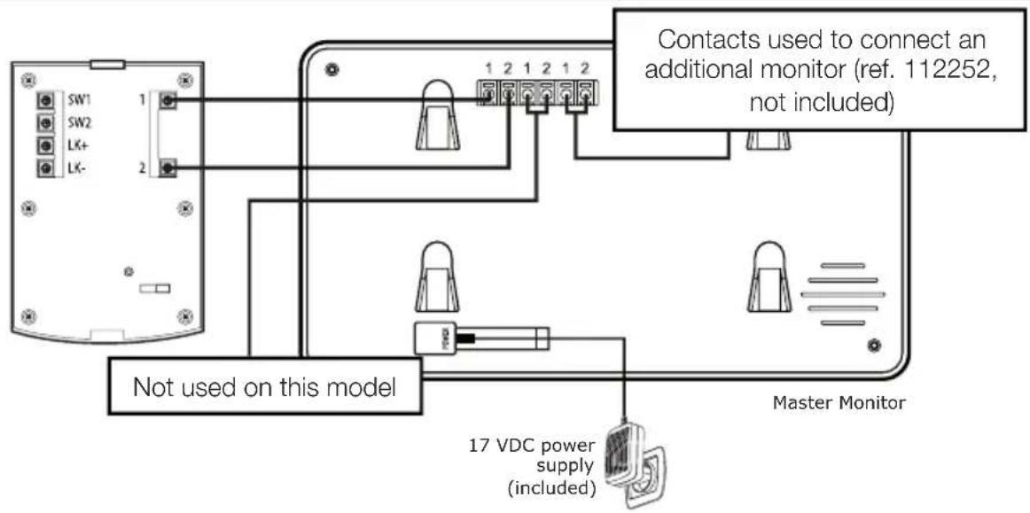 AVIDSEN YLVA 2+ 112249 - - CONNECTION BETWEEN THE MONITOR AND THE INTERCOM PANEL - 1