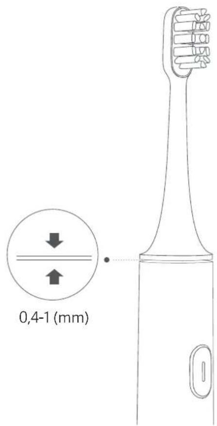 Xiaomi Mi Electric Toothbrush - a. Installation d'une tête de brosse à dents - 2