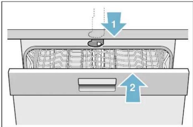 GAGGENAU DF480163F - Pour activer la protection enfants, précédez comme ceci (verrouillage de porte) : - 1