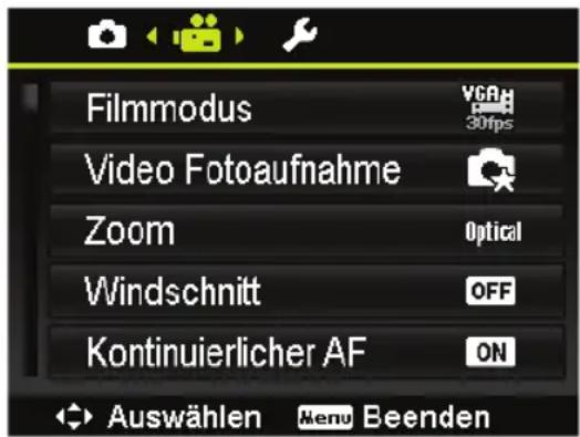 MEDION LIFE X44022 (MD 86922) - Das Videoaufnahmemonü - 1