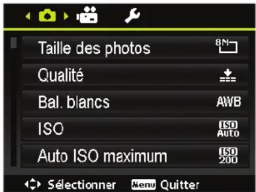 MEDION LIFE X44022 (MD 86922) - Le menu d'enregistrement photo - 1