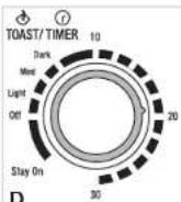BLACK & DECKER ToastROven TRO620 - Importante: Para activar el hoyo, se requiree ajustar el minuto en una temperatura determinada o seleccionar la posicion de functonamento continuo (Stay On). - 1