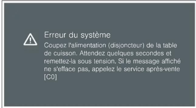 GAGGENAU CX480111 - Messages d'erreur - 1