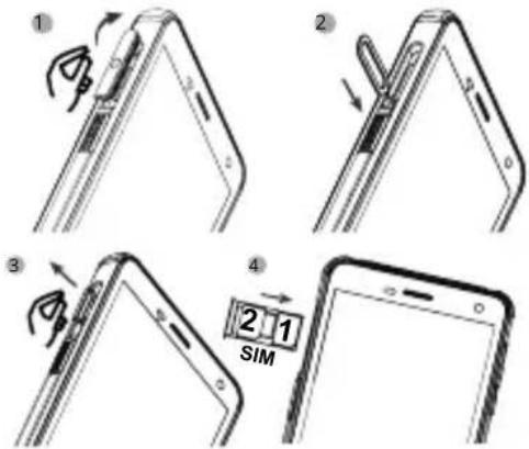 RugGear RG655 - Instalacja karty SIM i karty micro SD - 1