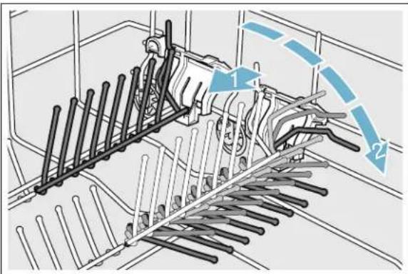 THERMADOR DWHD660WFP - Fold down the flip tines as follows: - 1