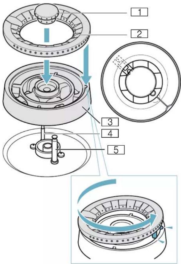 GAGGENAU VG231220CA - Componentes del quemador wok - 1