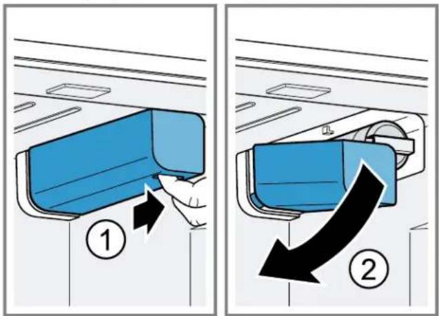 BOSCH B36CT80SNB - Changing the water filter or replacing it with a bypass cap - 1