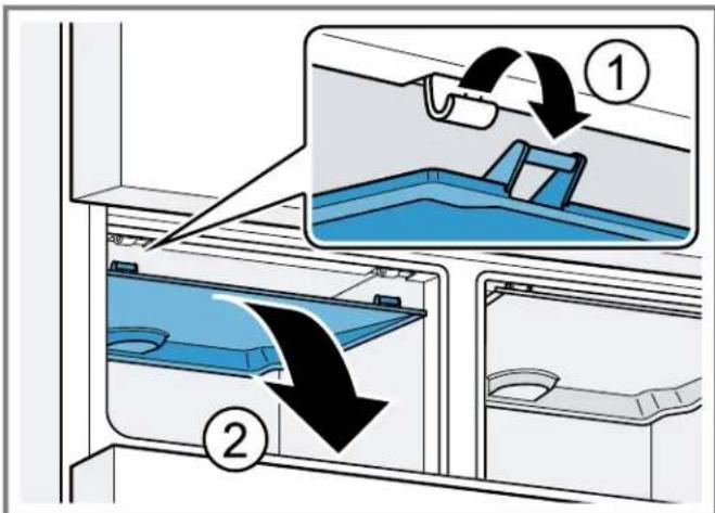 BOSCH B36CT80SNB - Démonter le couvercle du bac de rangement à froid - 1