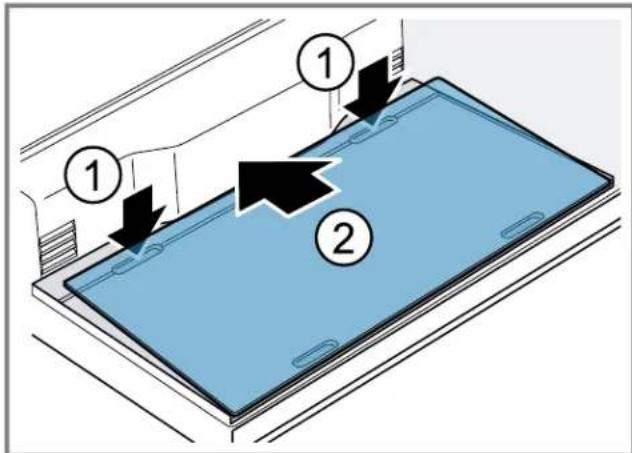BOSCH B36CT80SNB - Removing the refrigerator compartment glass plate - 1