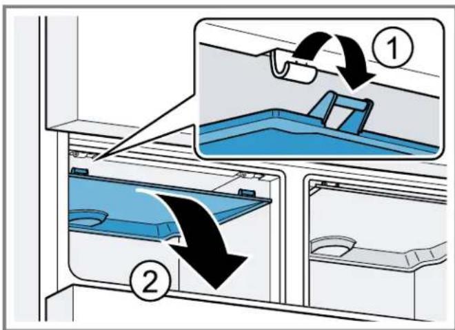 BOSCH B36CT80SNB - Desmontar la tapa del compartmento de almacenamento frio - 1