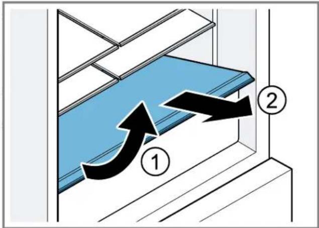 BOSCH B36CT80SNB - Removing the fixed shelf - 1