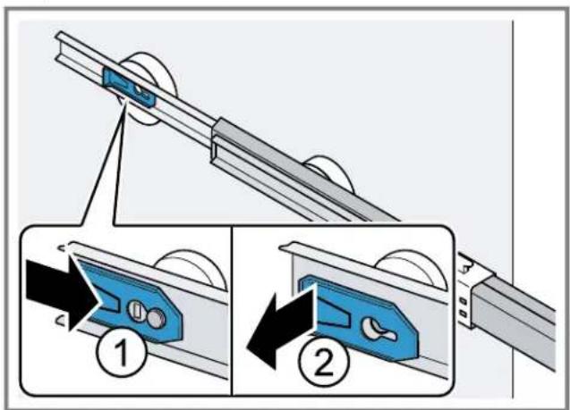 BOSCH B36CT80SNB - Removing the telescopic rails - 2
