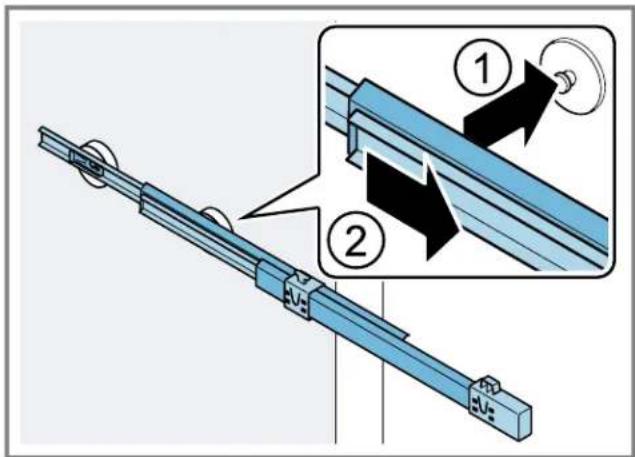 BOSCH B36CT80SNB - Installing the telescopic rails - 1