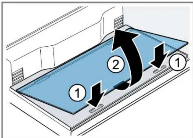 BOSCH B36CT80SNB - Démonter la plaque en verre du compartment réfrigération - 2