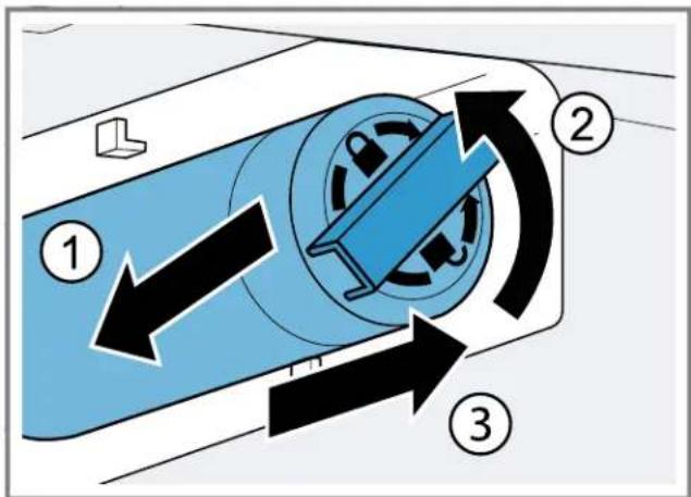 BOSCH B36CT80SNB - Changing the water filter or replacing it with a bypass cap - 2