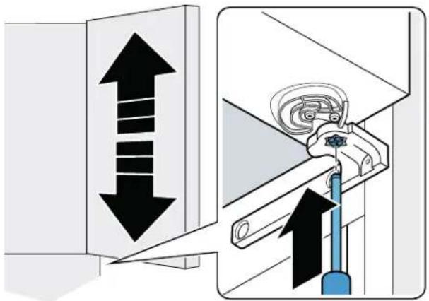 BOSCH B36CL80ENS - Alinear el resquicio horizontal entre las puertas y los cajones: - 2