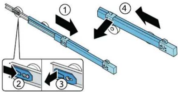 BOSCH B36CL80ENS - Monter les rails de sortie - 1
