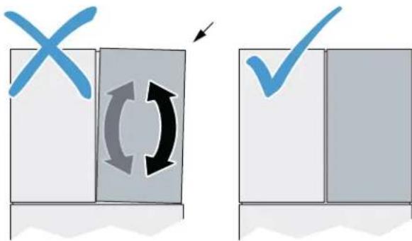 BOSCH B36CL80ENS - Aligning the vertical gap of the doors: - 1