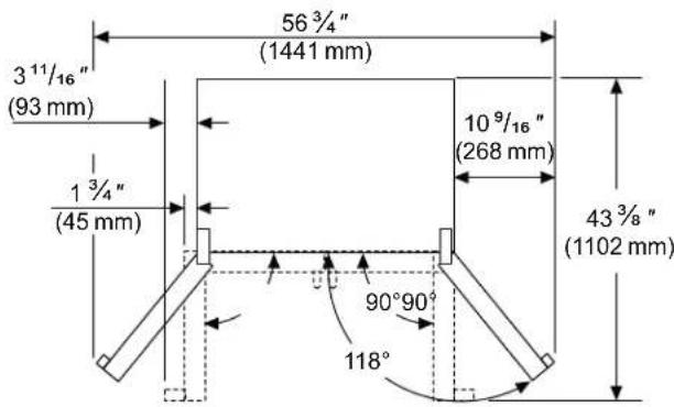 BOSCH B36CL80SNS - Angle d'ouverture de porte - 1