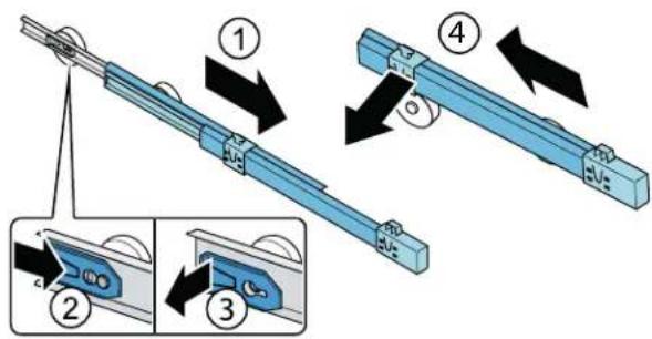 BOSCH B36CL80SNS - Installing telescopic rails - 1