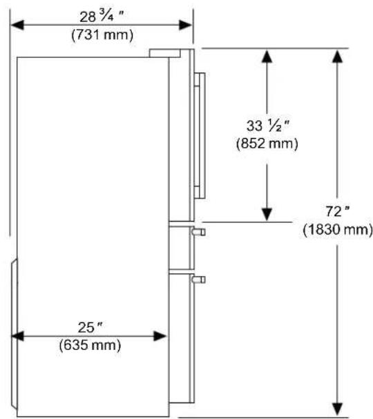 BOSCH B36CL80SNS - Cotes d'installation - 2