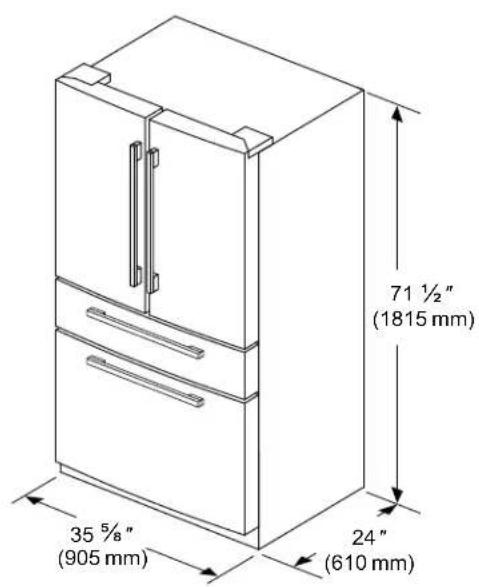 BOSCH B36CL80SNS - Installation dimensions - 1