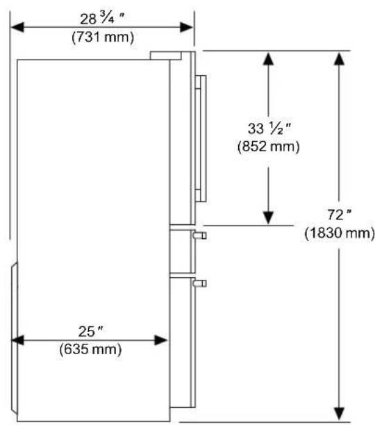 BOSCH B36CL80SNS - Installation dimensions - 2