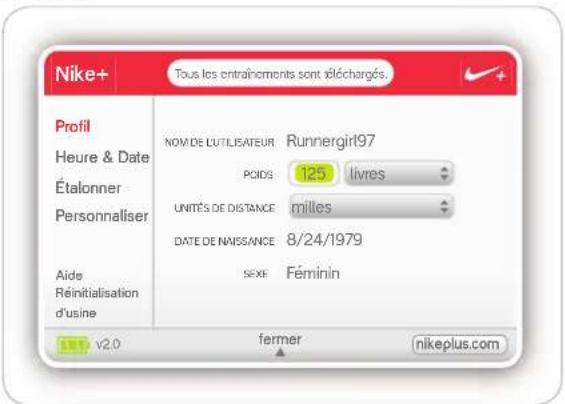 NIKE SportBand - PROGRAMMER LES UNITS DE DISTANCE - 1
