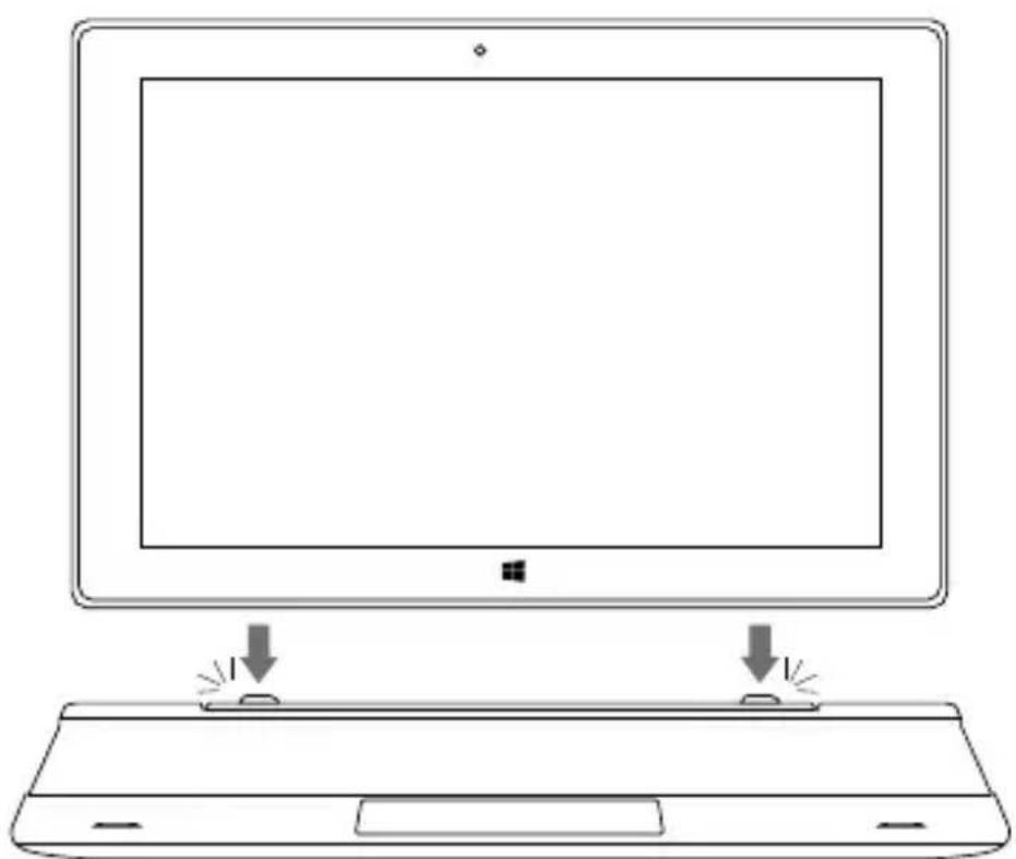 TrekStor SurfTab Duo W3 - Pose de la tablette sur le clavier - 1