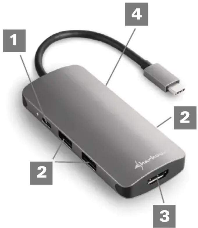 Sharkoon USB 3.0 Type C Combo Adapter - Systèmes d'exploitation pris en charge: - 1